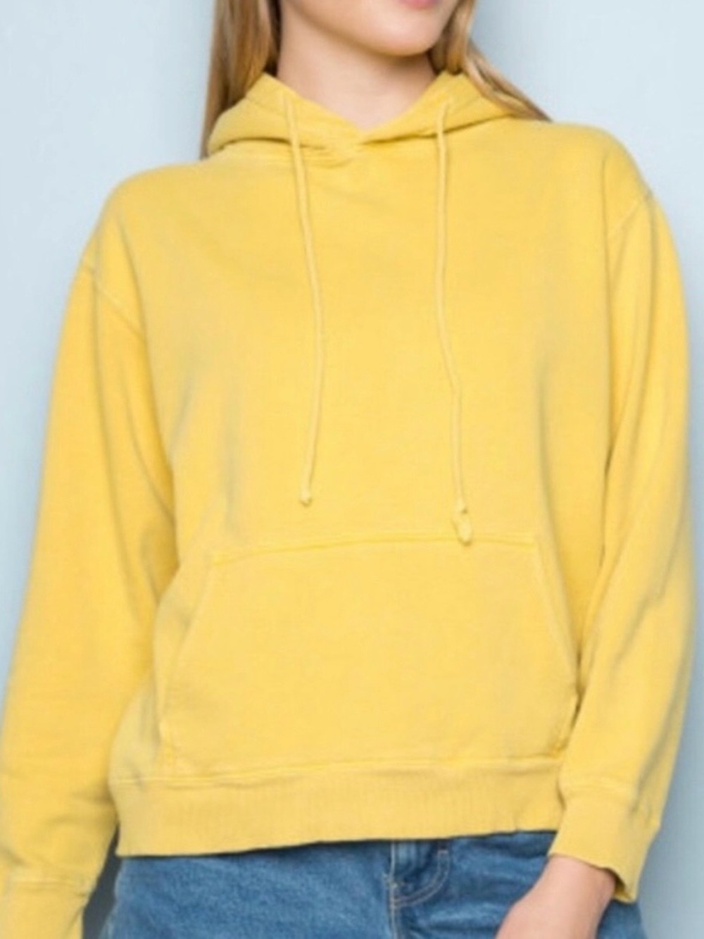 Brandy Melville John Galt Yellow Sweatshirt